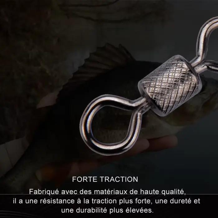 Lot 50 émerillons roulement à billes avec snap sécurité pour montages carpe et pêche sportive