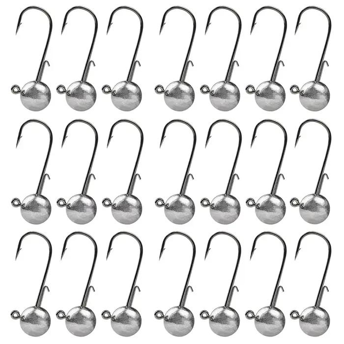 50 têtes plombées jig pêche leurres ronds pour montages Ned Rig truite perche brochet