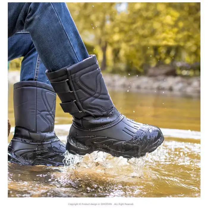 Chaussures pêche hiver chaudes épaisses antidérapantes étanches neige waders équipement pêche