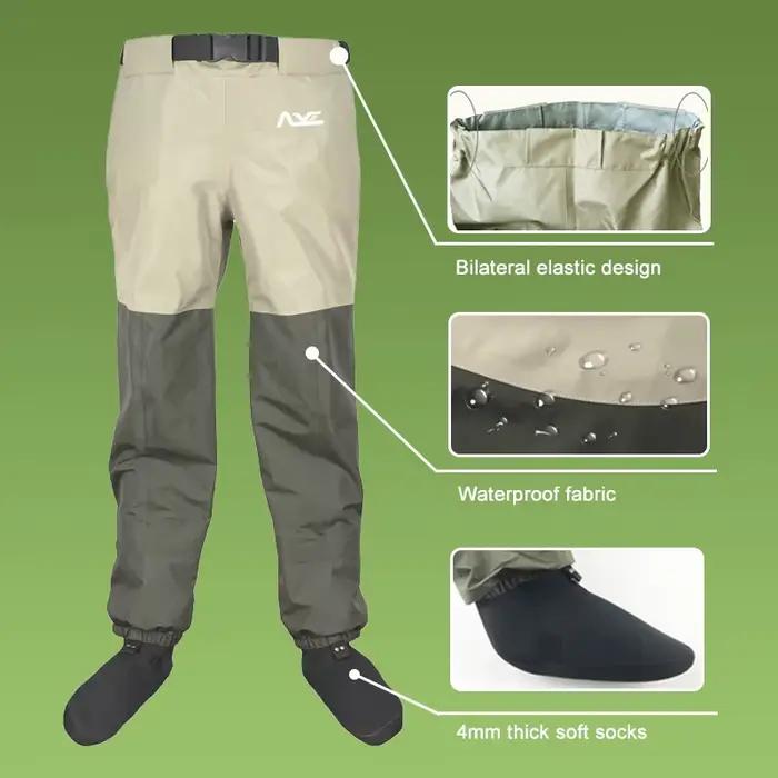 Waders pêche à la mouche chaussettes néoprène pantalon wading vêtements chasse chaussures poitrine salopette