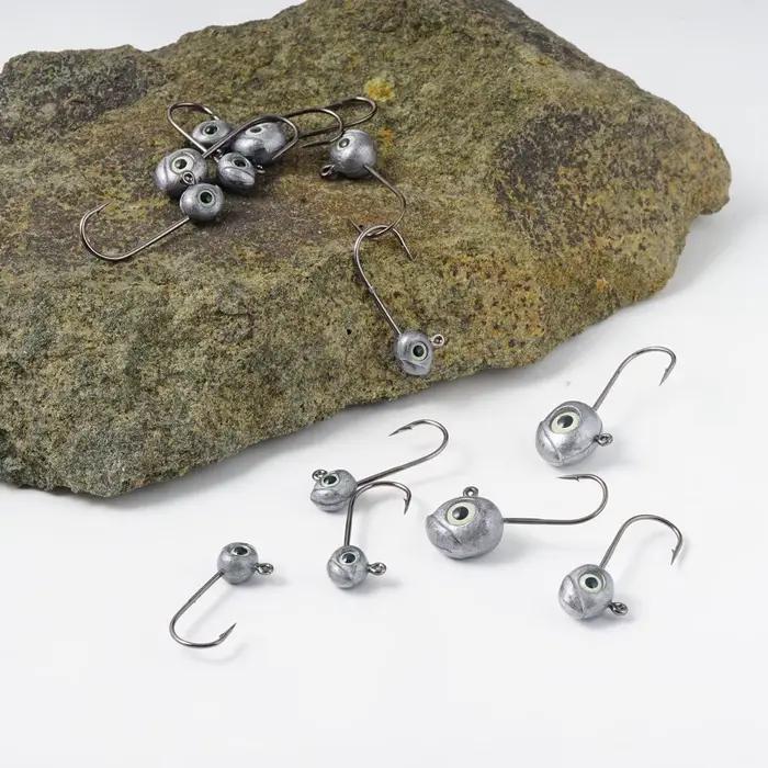 Tête plombée Grouper Crank Jig 0.5g à 5g pour leurres souples et pêche au rockfish