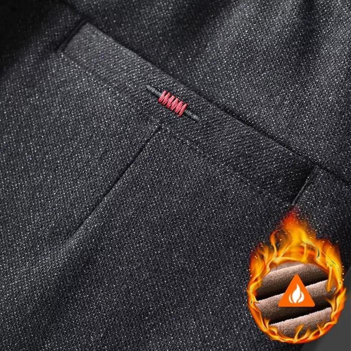 Pantalon d'hiver polaire homme pêche outdoor épais chaud velours coton confortable