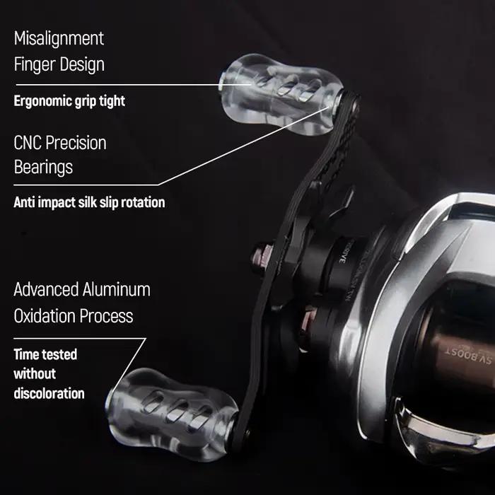Poignée acrylique DEUKIO DIY pour modification moulinet spinning baitcasting accessoires personnalisation