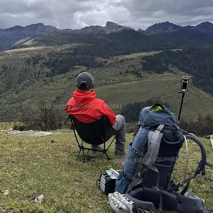 Chaise lune pliante ultra-légère 650g Dyneema XGrip aluminium 7 pour pêche randonnée backpacking
