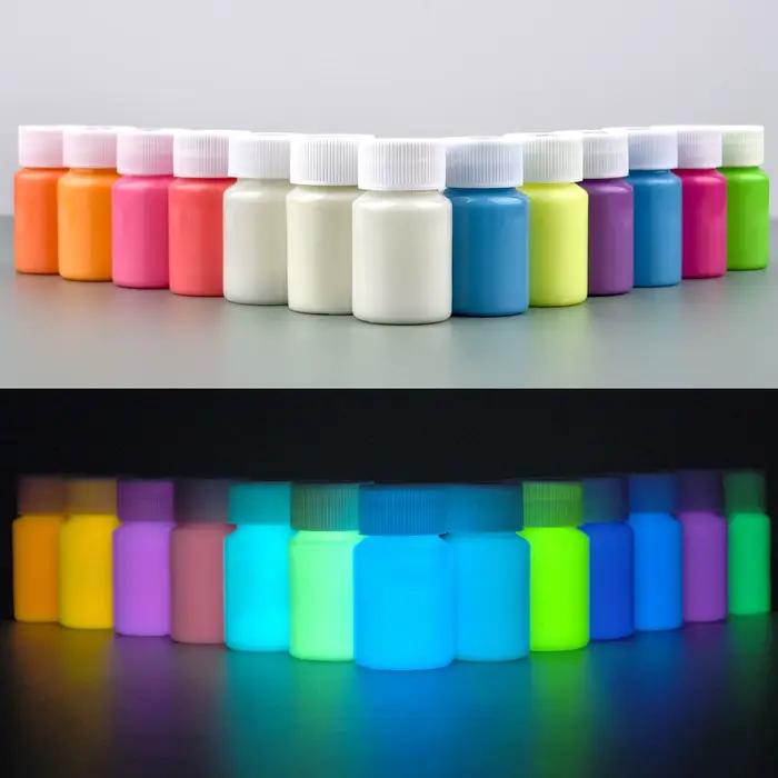 Peinture acrylique fluorescente longue durée 20/30g pour pêche nocturne et créations lumineuses variées occasions spéciales