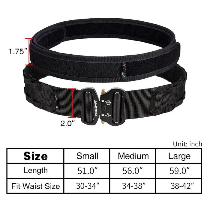 Ceinture tactique 2 pouces IDOGEAR - Boucle rapide MOLLE pour pêche et sports outdoor