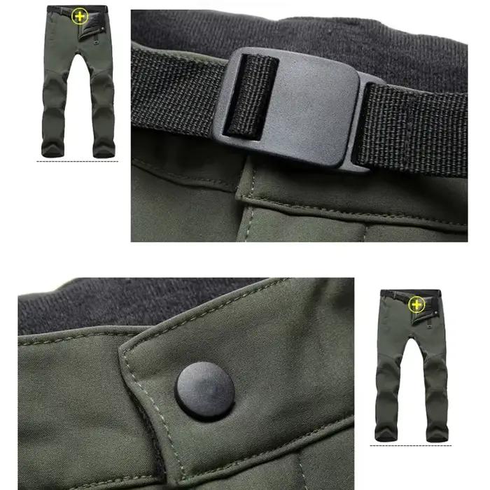 Pantalon softshell hiver imperméable pêche randonnée chaud coupe-vent hommes outdoor