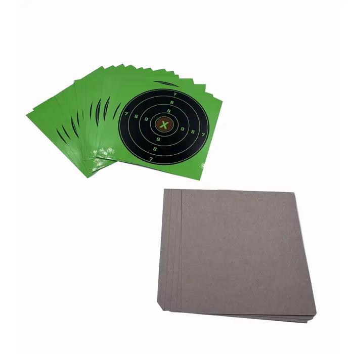 20 cibles carton éclaboussures réactives 14x14cm 17x17cm pour piège à plombs tir précision