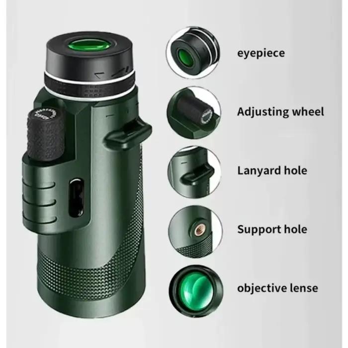 Télescope portable HD 5000m zoomable pliable pour observation longue distance chasse pêche