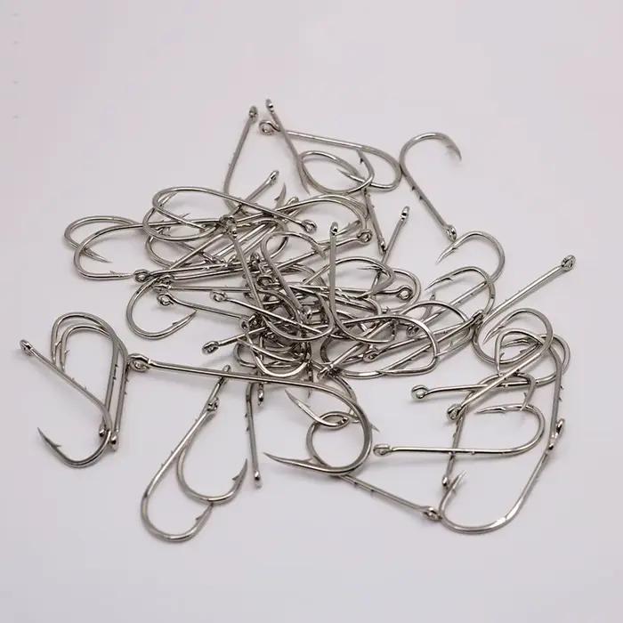 50 hameçons circle en acier haute carbone pour la pêche de la carpe et en mer,