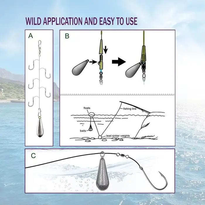 Plombs de pêche goutte 10 tailles pour drop shot et casting en eau douce et mer