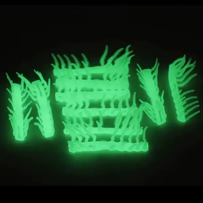 10 pieds de crevette en bois noctilucents - appâts lumineux souples pour pêche de nuit en France