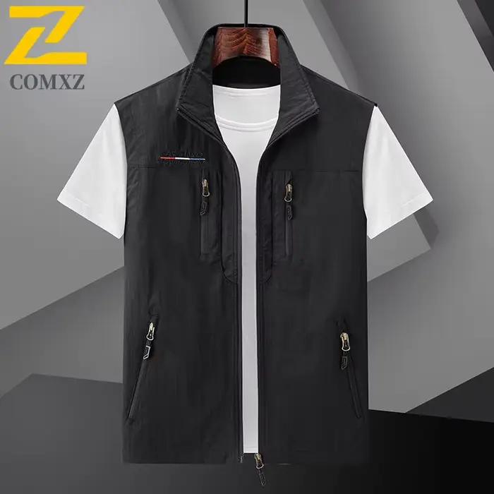 Veste d'été homme 2024 waterproof légère - Gilet sans manches multi-poches pêche voyage outdoor