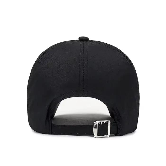 Chapeau soleil mesh rouge étiquette cuir pêche sport outdoor séchage rapide protection UV été