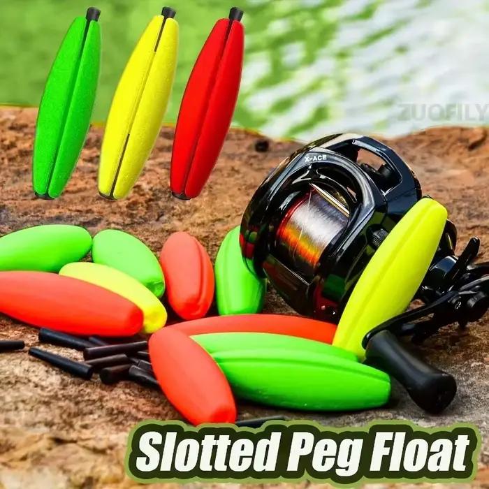 5 flotteurs pêche ellipse grande bouche pour silure, dérivants et longue distance, bouchons en mousse résistants
