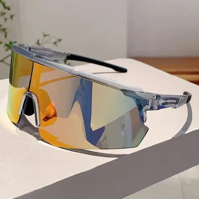 Lunettes de sport semi-rimless surdimensionnées - Protection enveloppante pour pêche et cyclisme