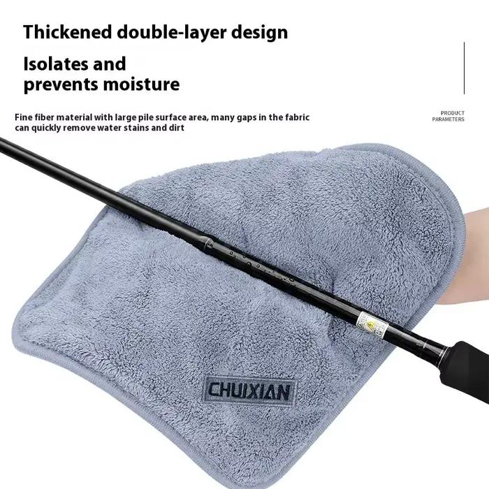 Serviette de pêche ultra douce et séchage rapide, microfibre pour nettoyer et sécher votre canne en extérieur