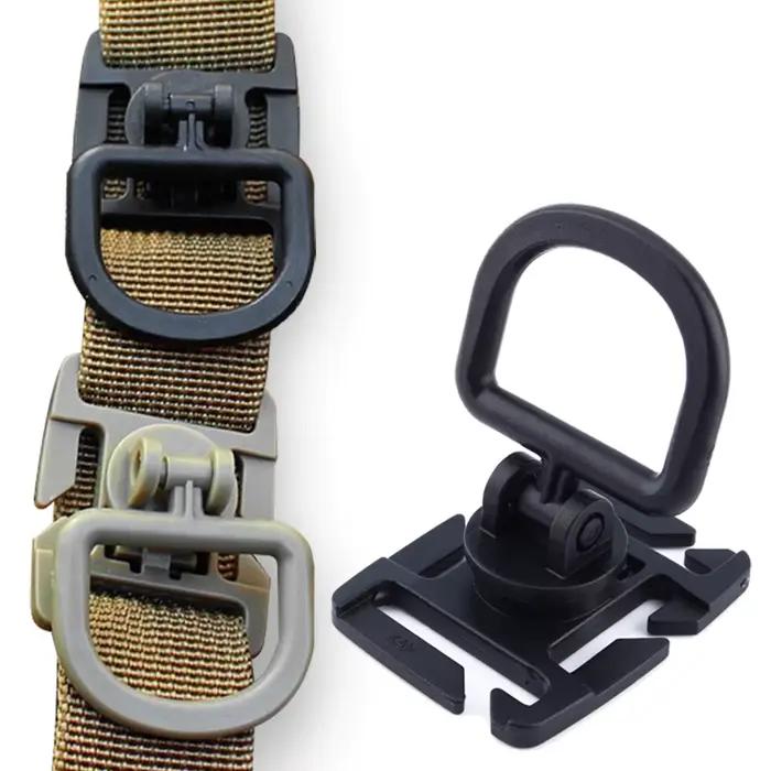 Anneaux D rotatifs 360° 4 pièces - Attaches Molle pour sacs de pêche et accessoires outdoor