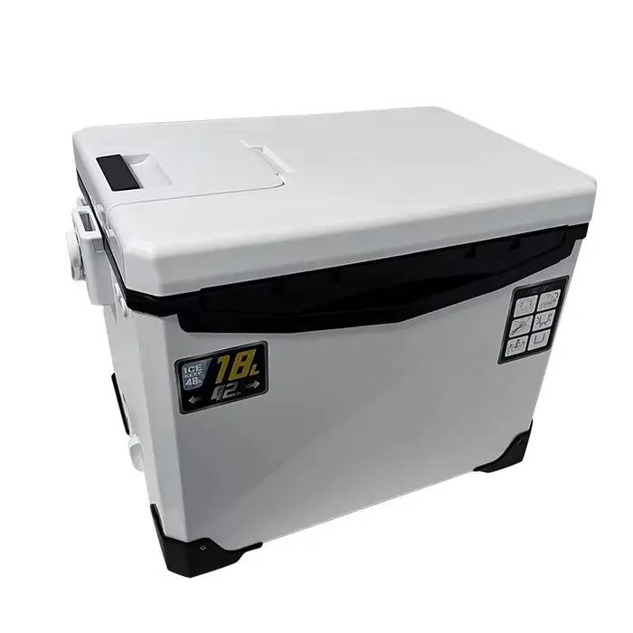Glacière de pêche 10L à 48L avec aérations portables - Bac de rangement équipement pêche - Conservation poissons