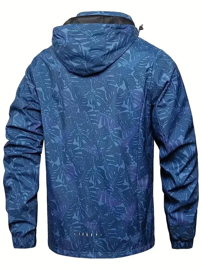 Veste imperméable homme pêche automne avec capuche - Vêtement technique extérieur grande taille