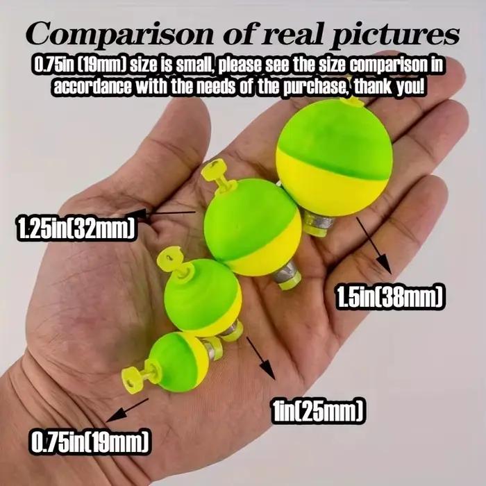 Kit 5 flotteurs bouchons pêche EVA snap-on pour crappie bluegill poisson-chat main