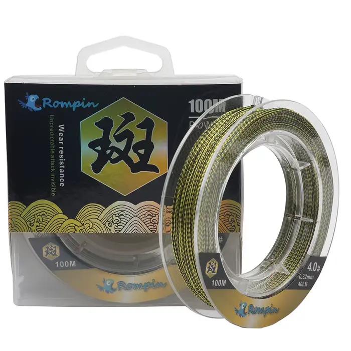 Ligne Rompin 100M 4 brins PE multifilament super résistante pour montages carpe et hameçons
