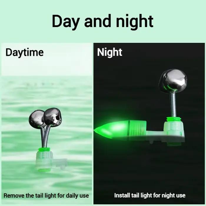 Alarme de touche pêche 5 pièces LED avec clochettes - Détecteur morsure ABS pour canne à pêche accessoires