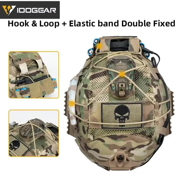 Housse casque tactique pêche IDOGEAR 3814 - Protection Wendy 3.0 avec poches NVG