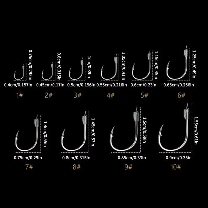 Hameçons à petites pointes multiples pour pêche aux appâts naturels - Tailles 1 à 10, montages polyvalents