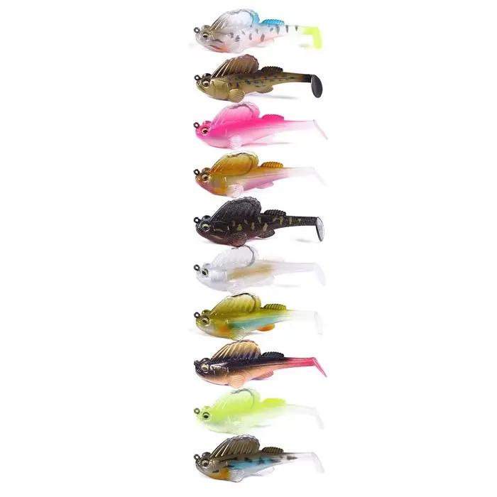 Leurre souple plombé Silicone Dark Sleeper 7g 14g 20g pour la pêche de la perche et