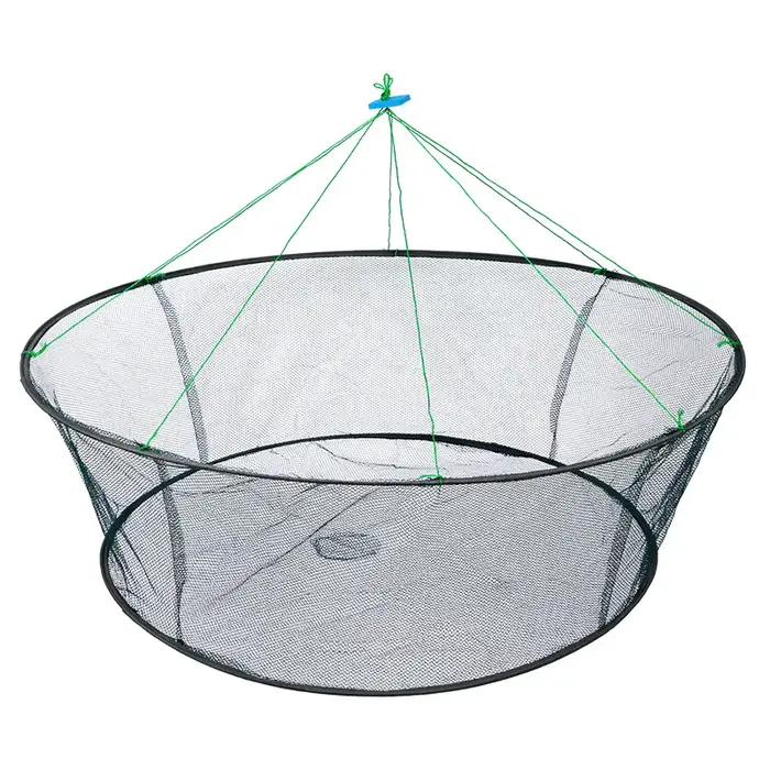 Filet de pêche pliable 80 cm à grande ouverture pour crevettes anguilles et crabes avec appât