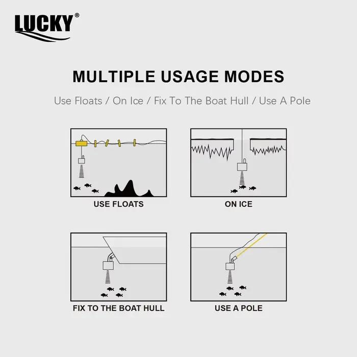 Détecteur de poissons Lucky Sonar sans fil rechargeable 45M avec sondeur portable FF1108-1CLA