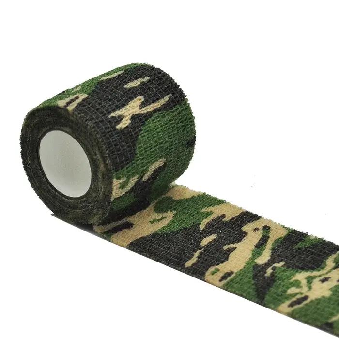 Bandage élastique camouflage auto-adhésif pour protection genoux chevilles pêche sport