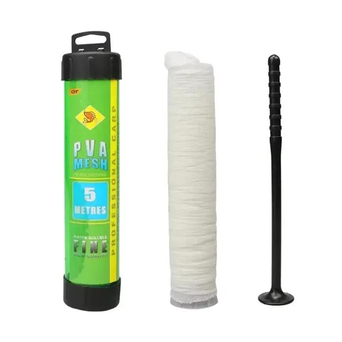 Recharge de filets PVA solubles pour pêche à la carpe, tube étroit 5m et plongeur pour appâts