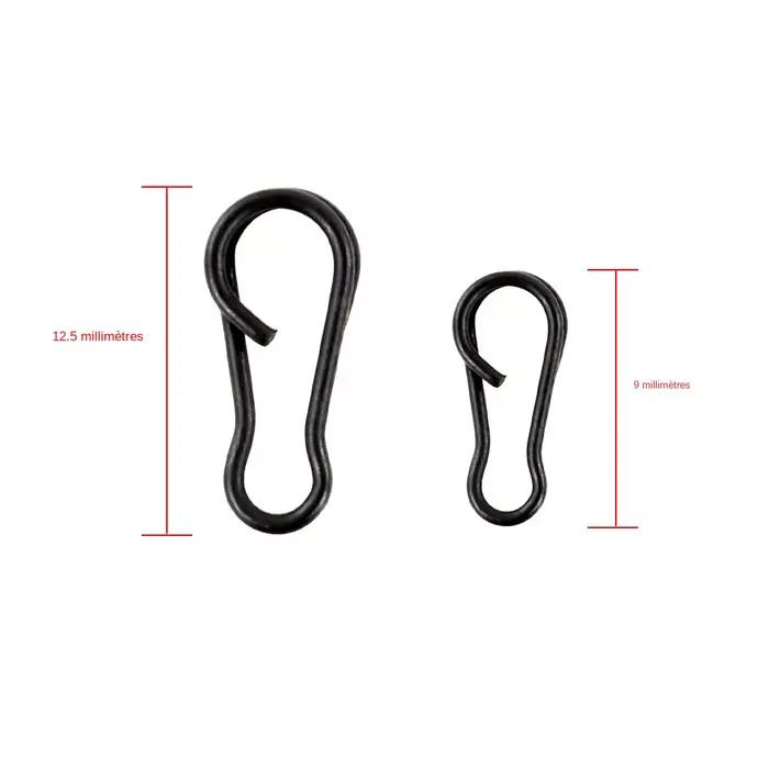 40PCS clips rapides agrafes pêche changement rapide terminal tackle carpe accessoires AG039