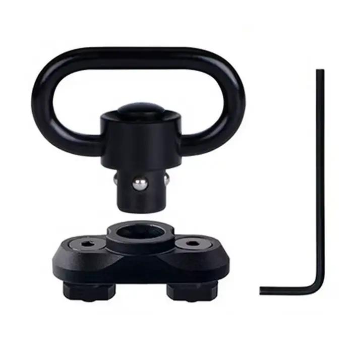 Adaptateur QD M-LOK fixation rail sangle bouton poussoir acier équipement pêche airsoft outdoor