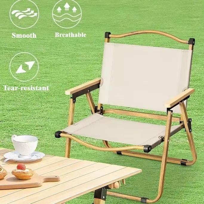 Chaise pêche jardin acier inoxydable pliante - Fauteuil léger portable camping plage moderne