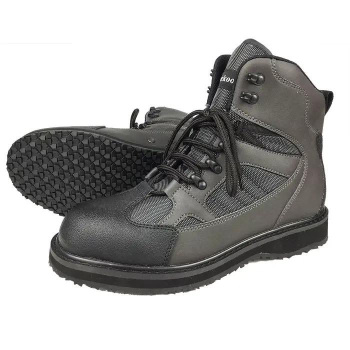 Bottes de pêche en amont semelle feutre antidérapante - Chaussures de chasse vert armée pour hommes