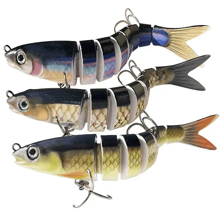Leurre multi-articulé swimbait bionique - appât coulant pour truite et bass eau douce et salée