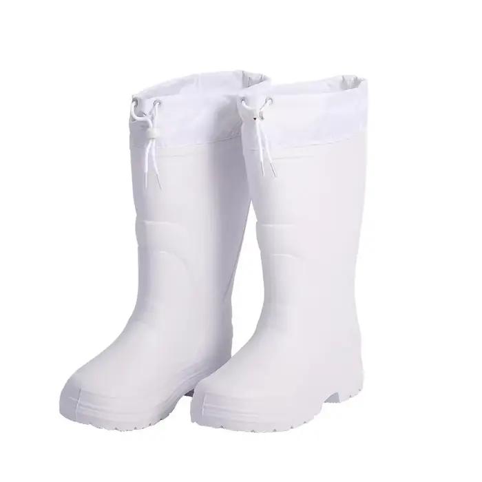 Bottes de pluie hautes genou PVC EVA mousse anti-dérapantes imperméables chaussures eau adulte