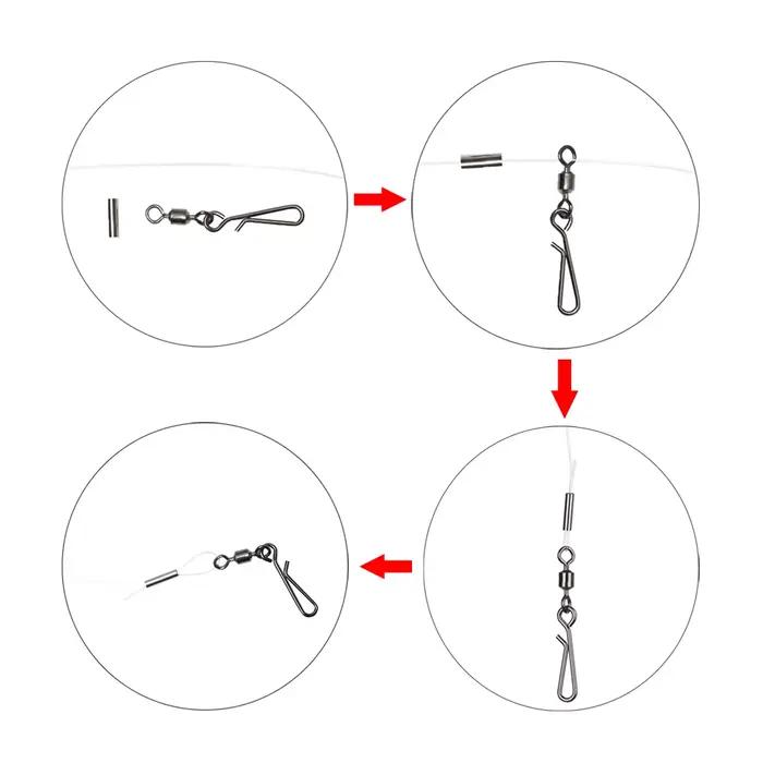 100 manchons de sertissage cuivre ronds pour ligne de pêche - Tubes aluminium 1.0mm-2.8mm accessoires mer