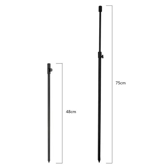 Support réglable pour cannes à carpe en alliage aluminium extensible 48-75cm avec repose détecteur