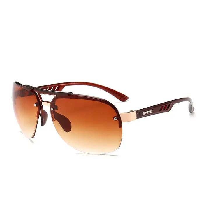 Lunettes de soleil vintage pilote pêche - Cadre PC classique verres teintés conduite UV400