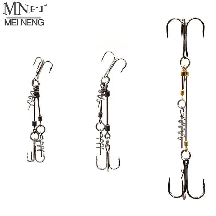 Montage Pike Stinger Rig MNFT avec hameçons triples et plombs réglables pour swimbaits pêche brochet