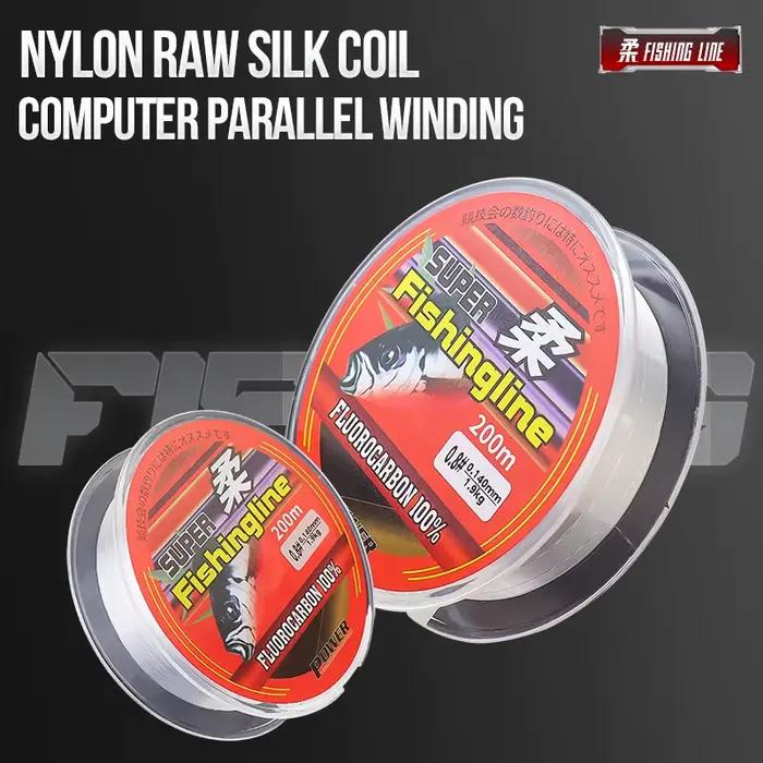 Ligne de pêche TAIYU 200M nylon fluorocarbone 4-20LB monofilament durable pour tous usages