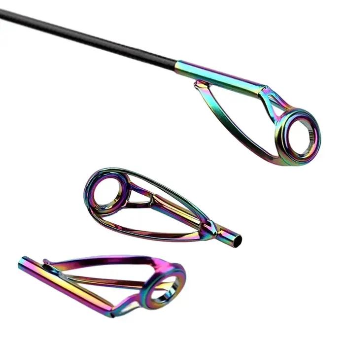 Kit de réparation 5 guides pour cannes spinning et casting - Cadres inox et anneaux céramique