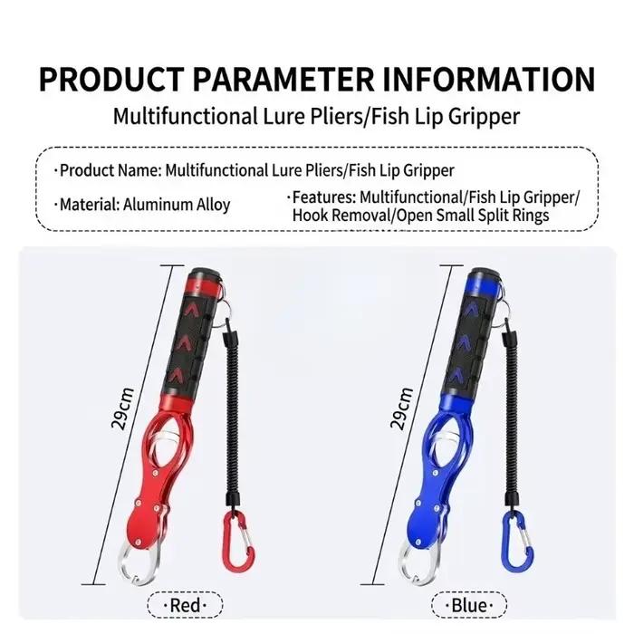 Pince à peser et décrocher poisson en alliage aluminium MIHJUSFDH - Pèse-poisson portable avec coupe ligne et dégorgeoir