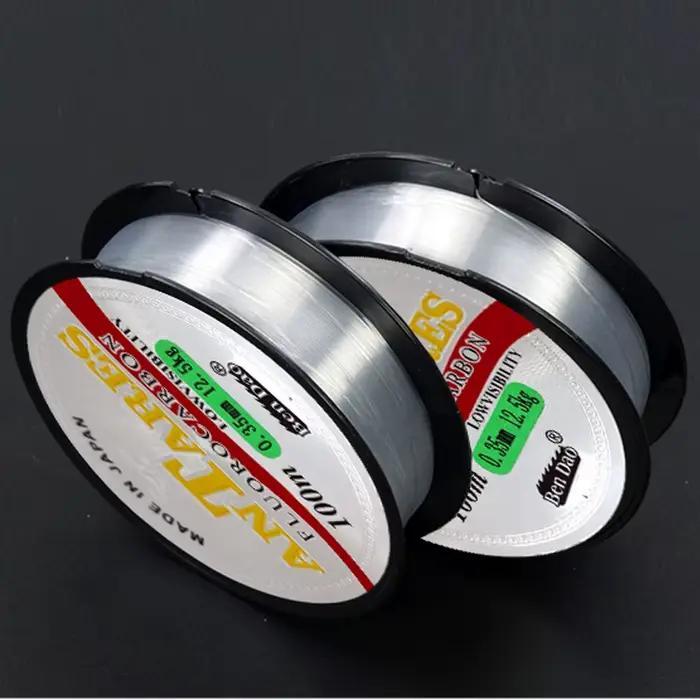 Ligne fluorocarbone 100m pour pêche à la carpe - Fil monofilament japonais super résistant et invisible