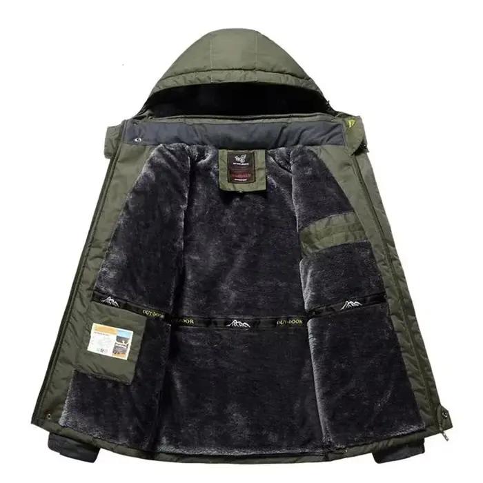 Parka homme imperméable épaisse 9XL pour pêche hivernale - Veste militaire polaire