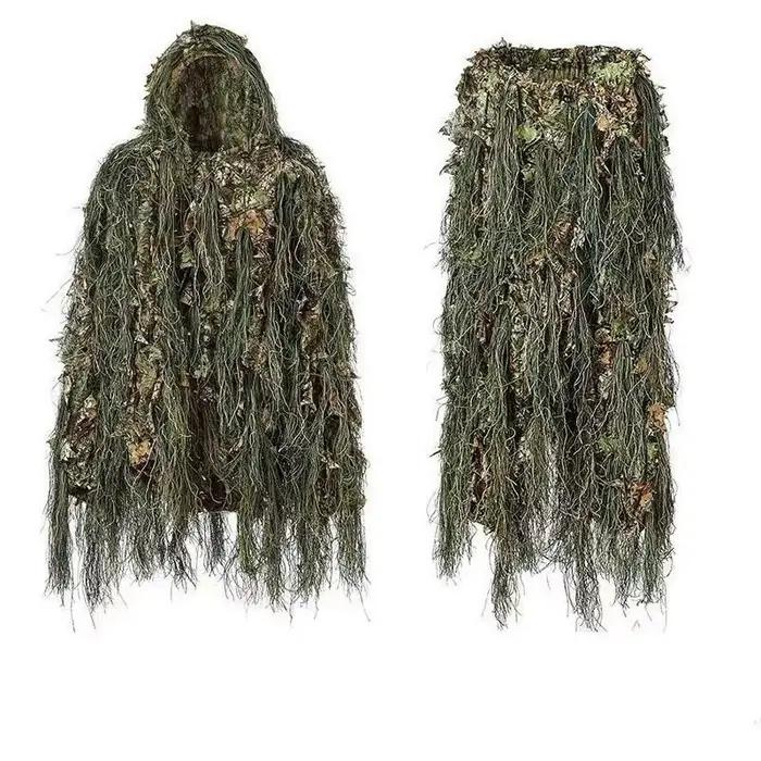 Uniforme tactique Ghillie 3D bionique - tenue sniper airsoft paintball chasse pêche extérieur